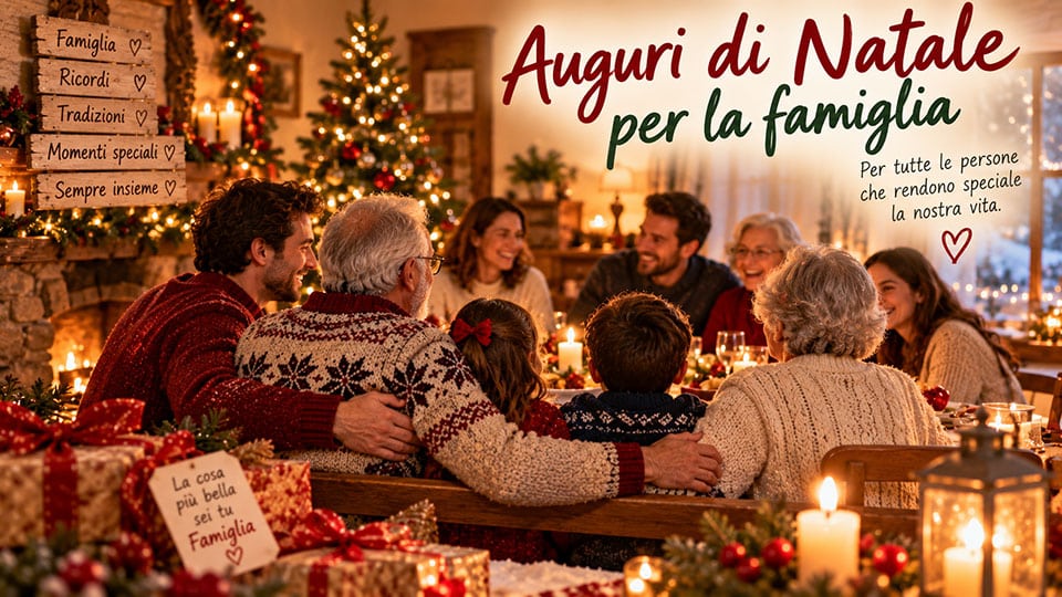 Auguri di Natale per la famiglia: frasi per le persone più care